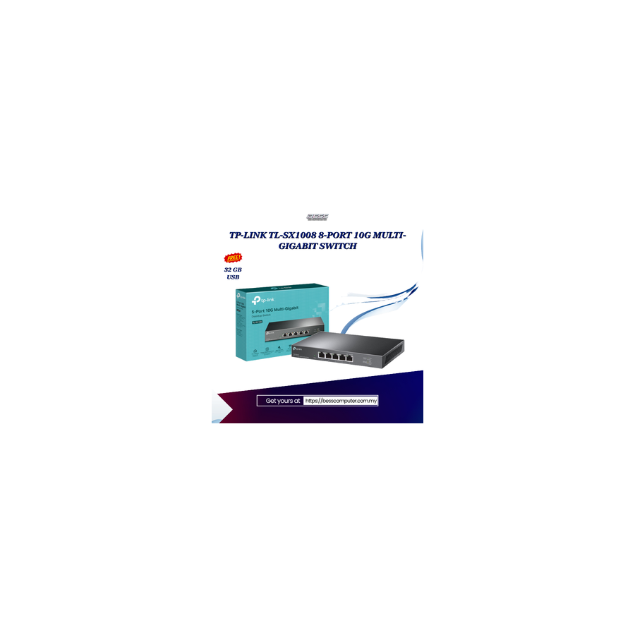 TP-LINK TL-SX1008 8-PORT 10G MULTI-GIGABIT SWITCH