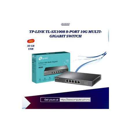 TP-LINK TL-SX1008 8-PORT 10G MULTI-GIGABIT SWITCH