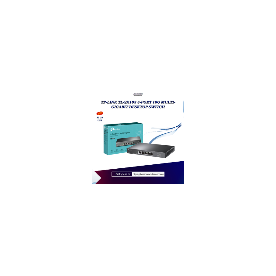 TP-LINK TL-SX105 5-PORT 10G MULTI-GIGABIT DESKTOP SWITCH