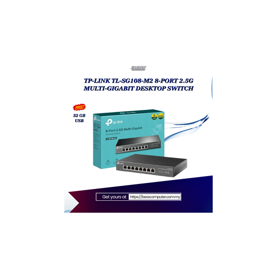 TP-LINK TL-SG108-M2 8-PORT 2.5G MULTI-GIGABIT DESKTOP SWITCH