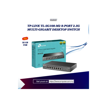 TP-LINK TL-SG108-M2 8-PORT 2.5G MULTI-GIGABIT DESKTOP SWITCH