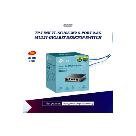TP-LINK TL-SG105-M2 5-PORT 2.5G MULTI-GIGABIT DESKTOP SWITCH