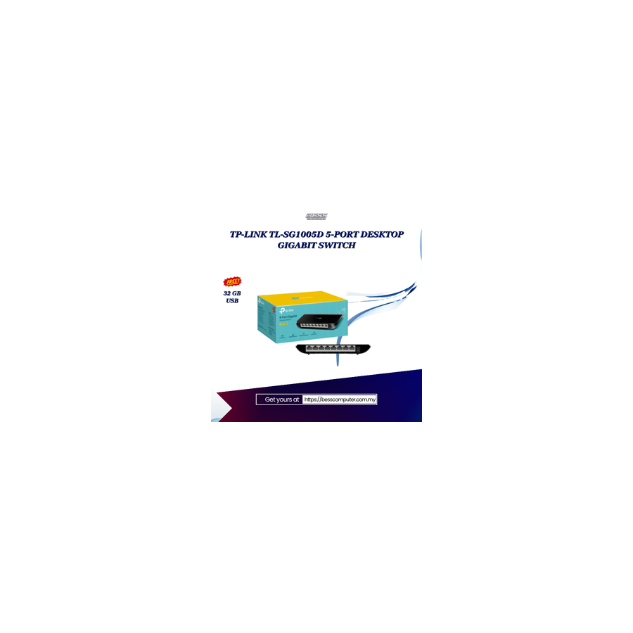 TP-LINK TL-SG1005D 5-PORT DESKTOP GIGABIT SWITCH