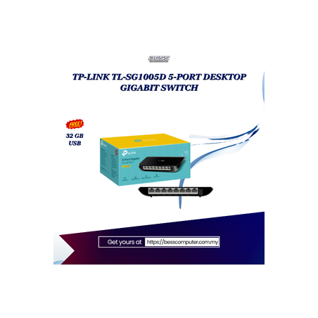 TP-LINK TL-SG1005D 5-PORT DESKTOP GIGABIT SWITCH