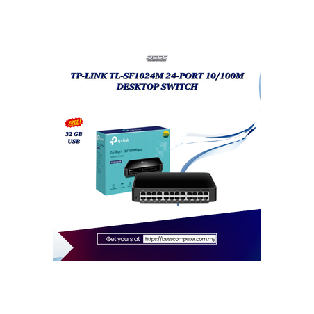 TP-LINK TL-SF1024M 24-PORT 10/100M DESKTOP SWITCH
