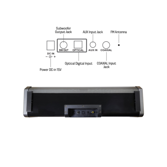 VINNIFIER HYPERBAR 1100 SOUNDBAR W/SUBWOOFER