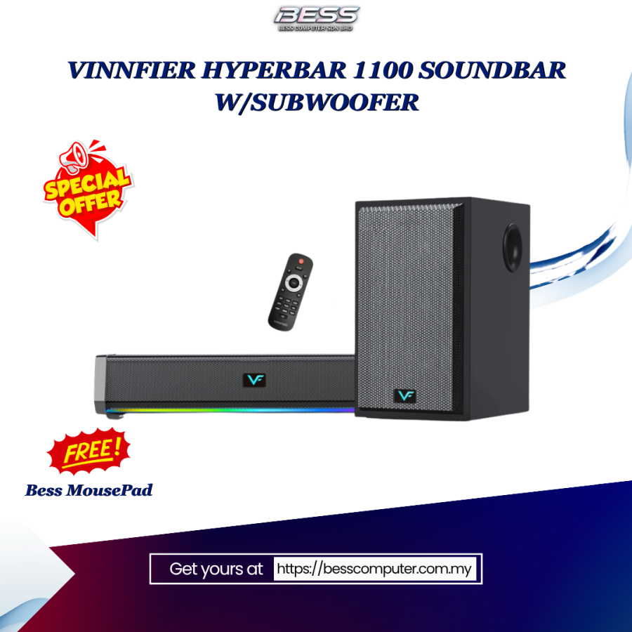 VINNIFIER HYPERBAR 1100 SOUNDBAR W/SUBWOOFER
