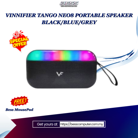VINNIFIER TANGO NEO8 PORTABLE SPEAKER (BLACK/BLUE/GREY)