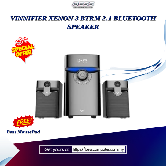 VINNIFIER XENON3 BTRM 2.1 BLUETOOTH SPEAKER