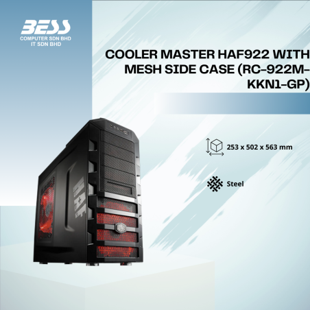 COOLER MASTER HAF 922 WITH MESH SIDE CASE (RC-922M-KKN1-GP)