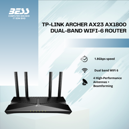 TP-LINK ACHER AX23 AX1800 DUAL-BAND WIFI-6 ROUTER