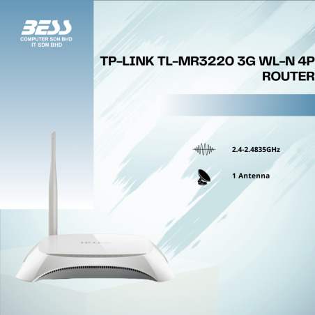TP-LINK TL-MR3220 3G WL-N 4P ROUTER