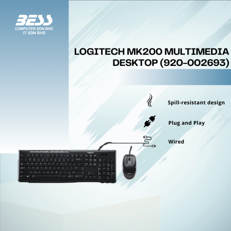 LOGITECH MK200 MULTIMEDIA DESKTOP (920-002693)